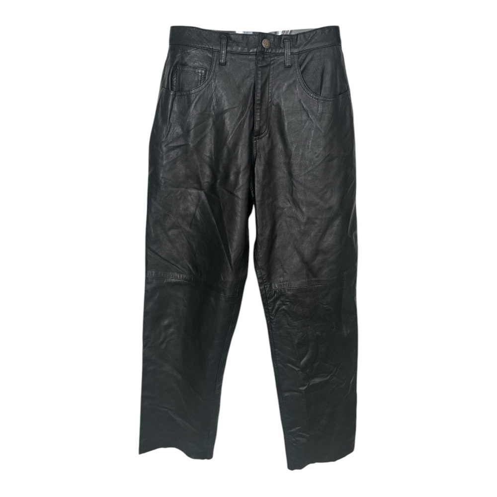 Issacson”s Atlanta High-Waisted Retro Leather Pants Fully Lined Size 12 NWT